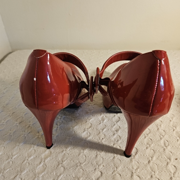 Grabriella Roches Red Pump 4" Stiletllo High Heels, Women's 8M - Picture 8 of 14
